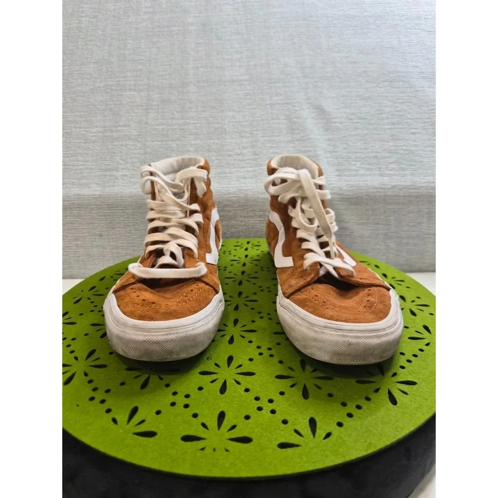 Vans Sk8-Hi Scotchgard Unisex M8/W9.5 Skateboard Shoes Brown Suede Sneakers